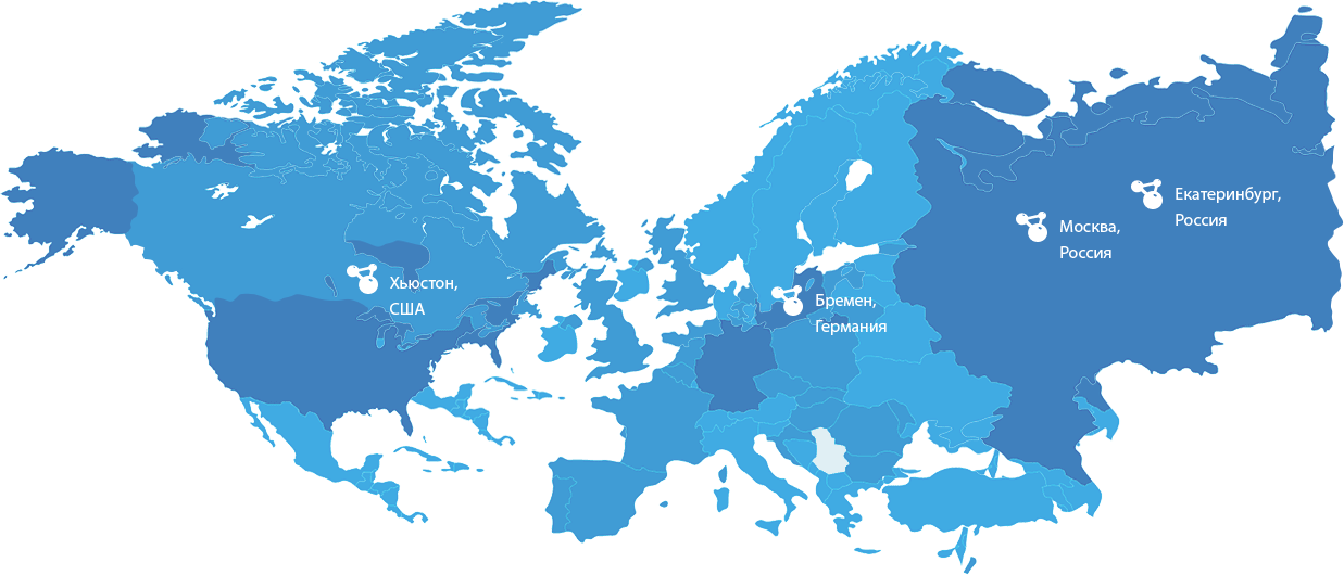 Карта офисов компании
