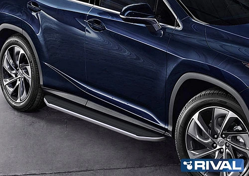 Порог-площадка &quot;Premium&quot; A180ALP + комплект крепежа, RIVAL, Lexus RX 2015-