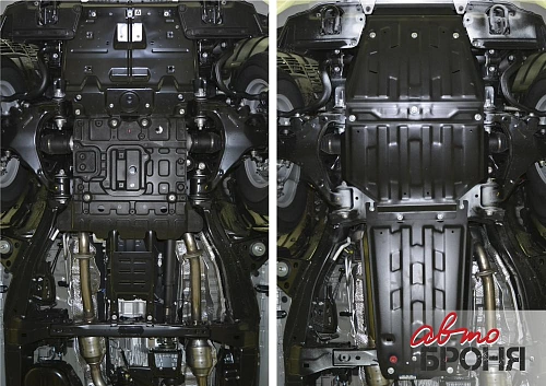 Защита картера + комплект крепежа, Lexus LX 2015-2021, V - 4.5d; 5.7/Lexus LX 2008-2015, V - 4.5d; 5.7/T