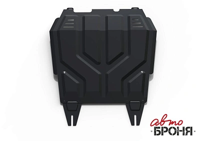Защита картера + КПП + комплект крепежа, АвтоБРОНЯ, Сталь, Mitsubishi ASX; Mitsubishi Lancer Х; Mitsubishi Outlander; Citroen C-Crosser; Citroen C4 Aircross; Peugeot 4007; Peugeot 4008