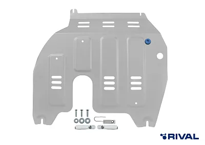 Защита картера + КПП + комплект крепежа, Rival, Алюминий, Chevrolet Captiva;2019-;1,5;FWD;CVT