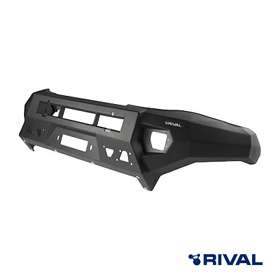 RIVAL алюминиевый передний бампер для TOYOTA HILUX REVO (2015-2021) (чёрный, без LED) + комплект крепежа