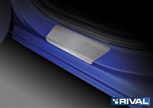 Накладки порогов RIVAL (4 шт.) Hyundai Elantra (2018-)