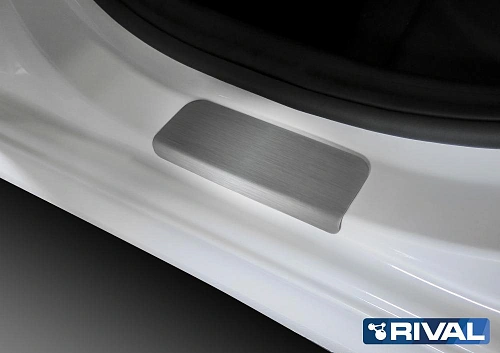 Накладки порогов RIVAL (4 шт.) Kia Rio (2011-2017) (название модели)