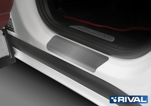Накладки порогов RIVAL (4 шт.) Porsche Cayenne (2017-)