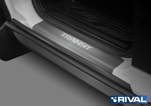 Накладки порогов RIVAL (2 шт.) Ford Transit (2014-)