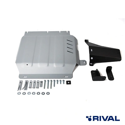 RIVAL Алюминиевая защита 6 мм для NISSAN NAVARA D23 4WD (раздаточная коробка) (2,3d)(2015-)(испанская сборка) / Frontier D 40 4WD