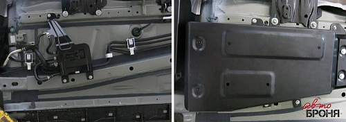 Защита адсорбера + комплект крепежа, АвтоБРОНЯ, Сталь, Mazda CX-5 2015-2017, V - 2.0; 2.5; полный привод