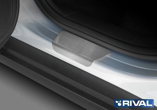 Накладки порогов RIVAL (4 шт.) Porsche Macan (2018-)