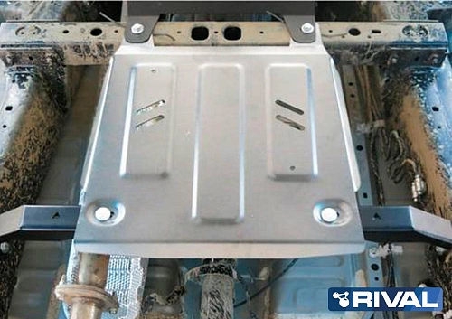 Защита РК + крепеж, RIVAL, Алюминий, Toyota Hilux 2015-, V - 2.4d; 2.8d; полный привод