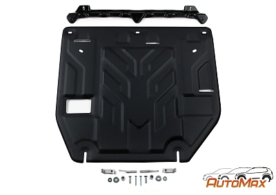 Защита картера + КПП + комплект крепежа, AutoMAX, Сталь,Geely  Monjaro;2023-;2,0;4WD;АКПП