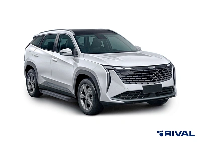 Пороги на автомобиль "Black"  Rival для Geely Atlas II 2023-, 180 см, 2 шт., алюминий, F180ALB.1909.1