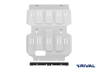 Защита картера + комплект крепежа, Rival, Алюминий, Toyota LC 250;2024-;2,4;4WD;АКПП;Toyota LC250;2024-;2,7;4WDАКПП;Toyota LC250;2024-;2,8d;4WD;АКПП;