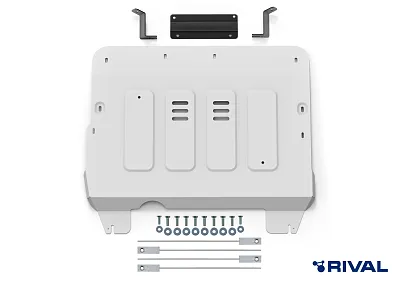 Защита картера и КПП + комплект крепежа, Rival, Алюминий,Daihatsu Thor;Toyota Roomy;Toyota Tank;Subaru Justy