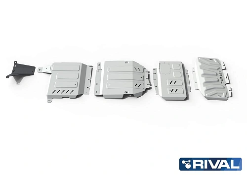 Комплект защит радиатор + картер + КПП + РК + комплект крепежа, RIVAL, Алюминий, Mercedes Benz X-Cla