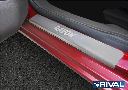 Накладки порогов RIVAL (4 шт.) Ravon R4 (2016-) (название модели)