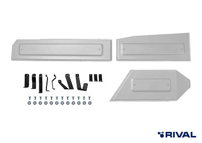 Защита топливных трубок + комплект крепежа, Rival, Алюминий, GAC GS8 II, V - 2.0. АКПП, полный, 2023-