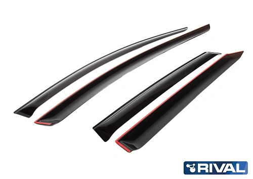Дефлекторы окон, RIVAL, для Hyundai i40 SD 2011-2019, листовой ПММА, 4шт.