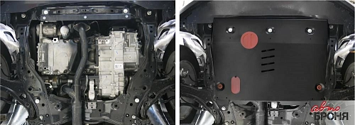 Защита картера + КПП + комплект крепежа, Ford Edge 2010-2015, V - 3.5