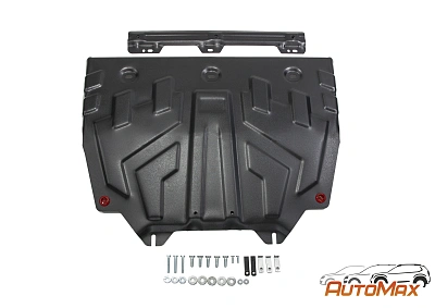 Защита картера + КПП + комплект крепежа, AutoMAX, Сталь,Mazda 3;Mazda 6;Mazda CX-5;Mazda CX-9;