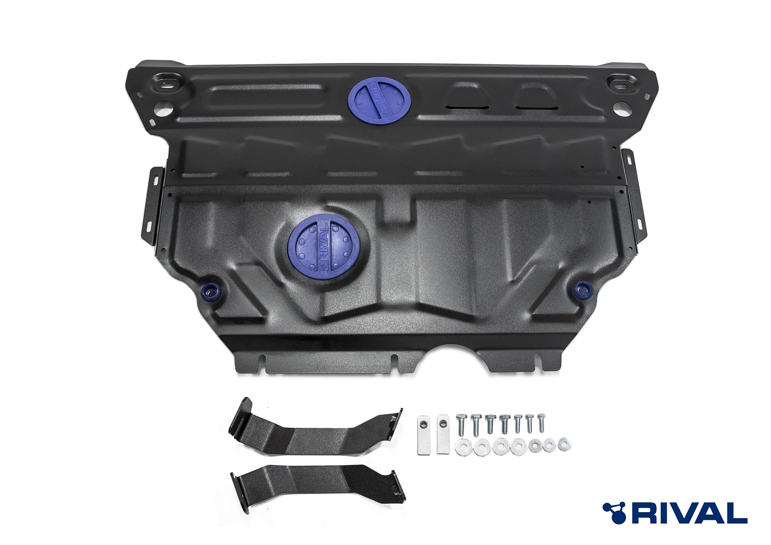 Защита картера + КПП + комплект крепежа, Rival, Сталь,Skoda Octavia