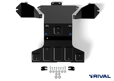 Защита картера + КПП + комлект крепежа, Rival, Сталь, Lada 4x4, Lada Niva Legend