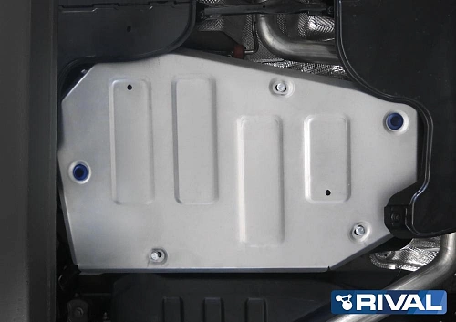 Защита топливного бака+ комплект крепежа, Rival, Алюминий, Audi Q3 2019-, V - 1.4TSI( 150 л.с.); передний привод