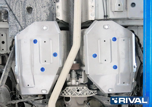 Защита топливного бака+комплект крепежа, RIVAL, Алюминий, Land Rover Range Rover Evoque 2011-2019,V - 2.0; 2.2d