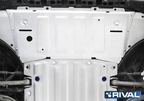 Защита картера + комплект крепежа, RIVAL, Алюминий, Audi Q8 2019-, V - 3.0 (340 л.с.)