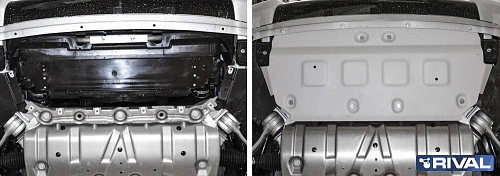 Защита радиатора + комплект крепежа, RIVAL, Алюминий, BMW 3-Series (G20) 2019-, V-2.0d: 2.0; 3.0 (387 л.с.)